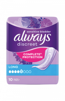 Always discreet Inkontinenz Long 5 Einlagen, mittlere Blasenschwaeche, 151g